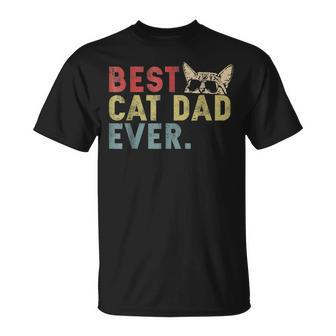Best Cat Dad Ever Gift For Cat Daddy Unisex T-Shirt - Seseable