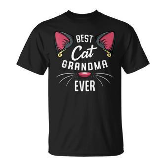 Best Cat Grandma Ever Cat Lady Animal Lover Meowing Unisex T-Shirt | Mazezy