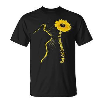 Best Cat Grandma Ever Sunflower Mothers Day Cat Lover Gift For Womens Unisex T-Shirt | Mazezy
