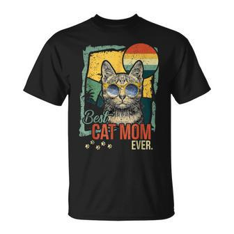 Best Cat Mom Ever Vintage Cat Mommy Mother Gifts Unisex T-Shirt - Seseable