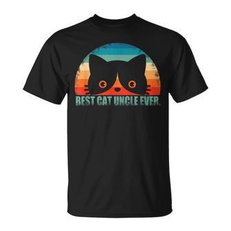 Best Cat Uncle Ever Cat Dad Fathers Day Gift Gift For Mens Unisex T-Shirt | Mazezy CA