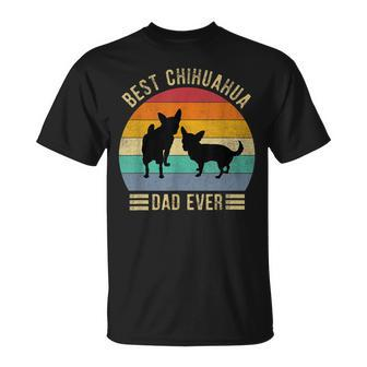 Best Chihuahua Dad Ever Retro Vintage Dog Lover T-Shirt - Seseable