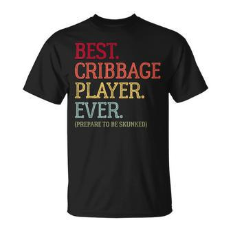 Best Cribbage Player Ever Prepare To Be Skunked Vintage Unisex T-Shirt - Seseable