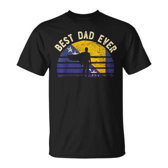 Best Dad Ever Bosnia & Herzegovina Hero Vintage Flag Gift For Mens Unisex T-Shirt | Mazezy UK