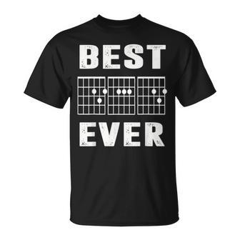 Best Dad Ever Music Guitar Musician Fathers Day Gifts Unisex T-Shirt - Seseable