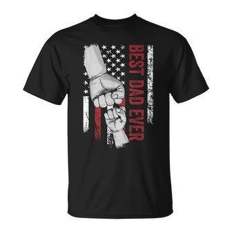 Best Dad Ever Us American Flag Fathers Day Dad T-shirt - Thegiftio