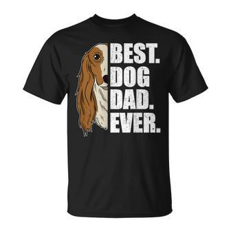 Best Dog Dad Ever Saluki Dad Fathers Day Gift Gift For Mens Unisex T-Shirt | Mazezy