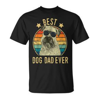 Best Dog Dad Ever Soft Coated Wheaten Terrier Fathers Day Gift For Mens Unisex T-Shirt | Mazezy