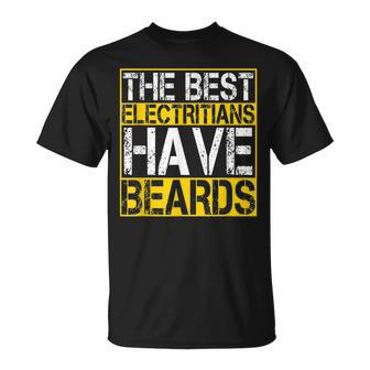 Mens The Best Electritians Have Beards Beard Handyman T-Shirt - Seseable
