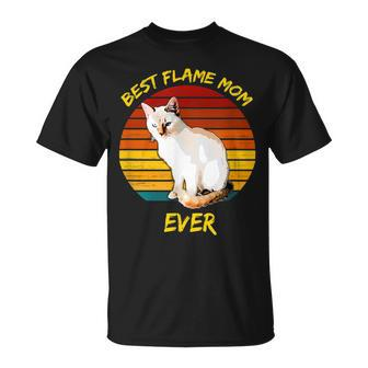 Best Flame Mom Ever Flame Point Siamese Cat Kitten Unisex T-Shirt - Seseable
