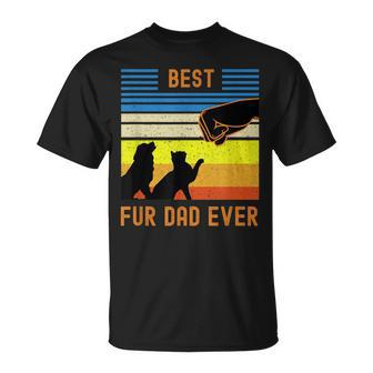 Best Fur Dad Ever Vintage Retro Dog And Cat Owner V2 T-Shirt - Seseable