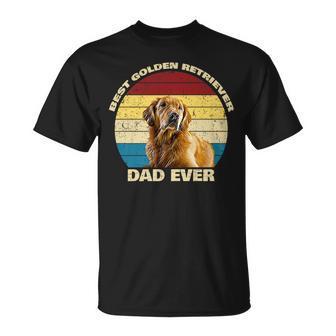 Best Golden Retriever Dad Ever Golden Retriever Gifts Unisex T-Shirt | Mazezy