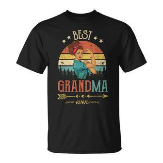 Best Grandma Ever Women Rosie Vintage Retro Decor Grandma Unisex T-Shirt - Seseable