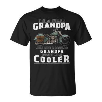 Best Grandpa Biker T Motorcycle For Grandfather Gift For Mens Unisex T-Shirt | Mazezy