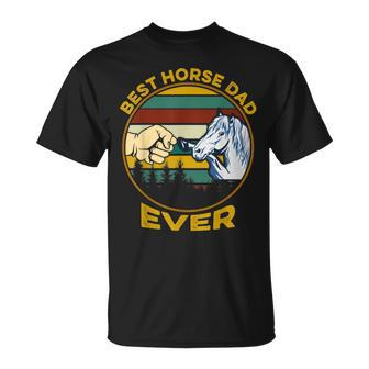 Best Horse Dad Ever Vintage Fathers Day T-Shirt - Seseable