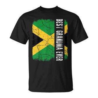 Best Jamaican Grandma Ever Jamaica Flag Mothers Day Unisex T-Shirt - Seseable