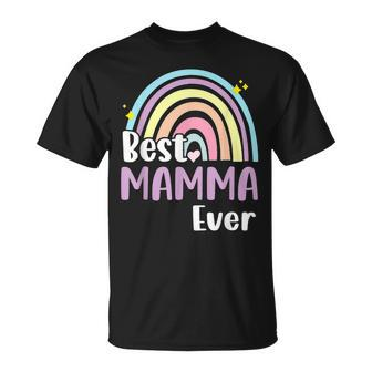 Best Mamma Ever Boho Rainbow Funny Mothers Day Mommy Grandma Unisex T-Shirt - Seseable