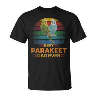 Best Parakeet Dad Ever Vintage Cute Bird Lover Fathers Day T-Shirt - Seseable