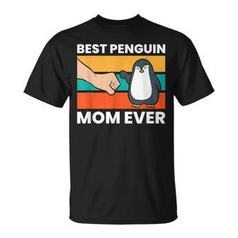 Best Penguin Mom Ever Funny Penguin Unisex T-Shirt - Seseable