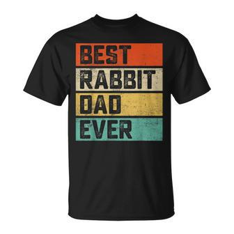 Best Rabbit Dad Ever Rabbits Men Father Vintage T-Shirt - Seseable