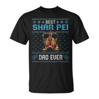 Best Shar Pei Dad Ever Ugly Christmas For Dog Dad Unisex T-Shirt - Seseable