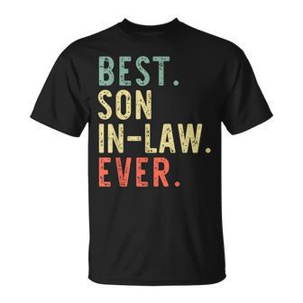 Best Soninlaw Ever Cool Funny Vintage Gift Christmas Unisex T-Shirt - Seseable