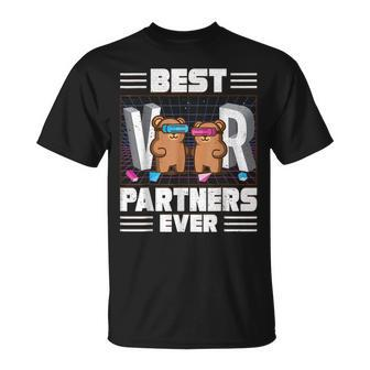 Best Vr Partners Ever Virtual Reality Vr Bear Lover Couples T-shirt - Seseable