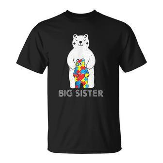 Big Sister Bear Awareness Love Support Mom Lo T-shirt - Thegiftio UK