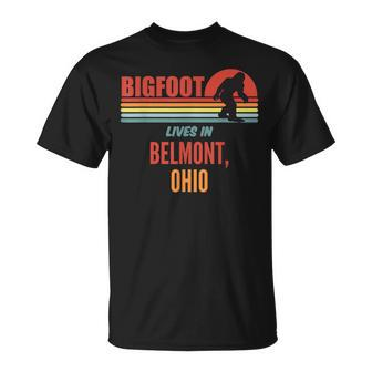 Bigfoot-Sichtung In Belmont Ohio T-Shirt - Seseable