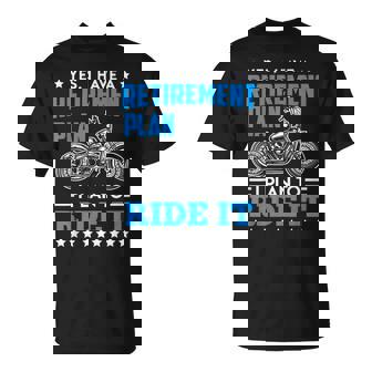 Biker Pensioner Retirement Motorcycle Riding Retirement Unisex T-Shirt | Mazezy
