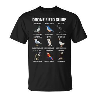 Birds Drone Field Guide They Aren’T Real Unisex T-Shirt | Mazezy