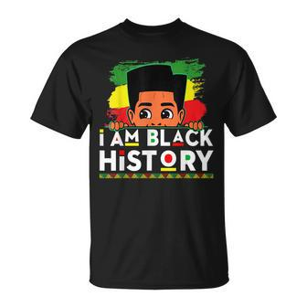 I Am Black History For Kids Boys Black History Month V2 T-Shirt - Seseable