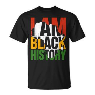 I Am Black History Month African American Pride Celebration V21 T-Shirt - Seseable