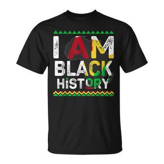 I Am Black History Month African American Pride Celebration V27 T-Shirt - Seseable