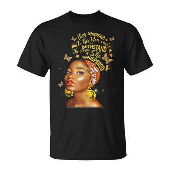 Black History Month African Woman Afro I Am The Storm V6 T-Shirt - Seseable
