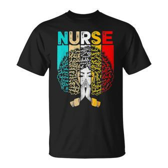 Black History Month Nurse Melanin African American Women T-Shirt - Seseable