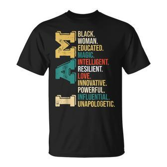 I Am Black Woman Educated Melanin Africa Pride History T-Shirt - Seseable