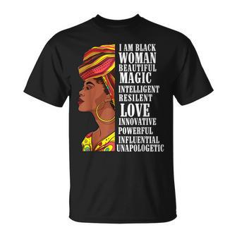 I Am Black Woman Black History Month 2023 African Woman T-Shirt - Seseable