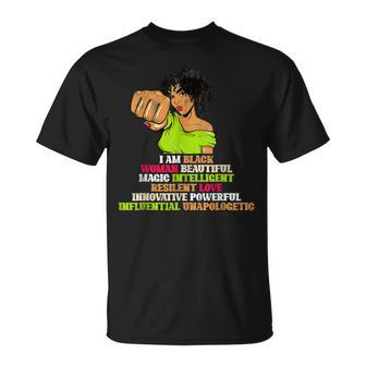 Black Woman Black History Month Afro African Pride Girls T-Shirt - Seseable
