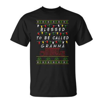 Blessed To Be Gramma Grandma Christmas T-shirt - Seseable
