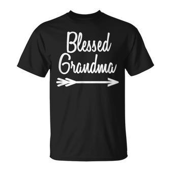 Blessed Grandma T Cute Arrow Gran Heart Unisex T-Shirt | Mazezy