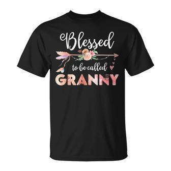 Blessed Granny Floral Grandma Mothers Day Gift Gift For Womens Unisex T-Shirt | Mazezy