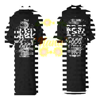 Blessed Nana Thanksgiving Christmas Cute Gift Floral Unisex T-Shirt | Mazezy