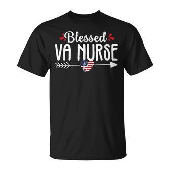 Blessed Va Nurse Cute Rn Veteran Nursing Women T-shirt - Seseable