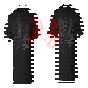 Blood Hands Splatters Red Bloody Handprints Zombie Outbreak T-shirt - Thegiftio UK