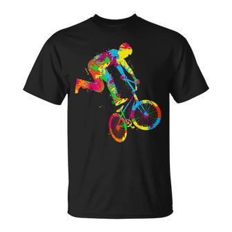 Bmx Rider Bike Bicycle Stunt Racing Kids Boys Unisex T-Shirt | Mazezy