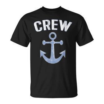 Boating Captain Crew Pontoon Nautical Sailing Anchor T-Shirt - Seseable