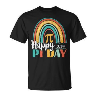 Boho Rainbow Happy Pi Day 314 Math Geek T-Shirt - Seseable