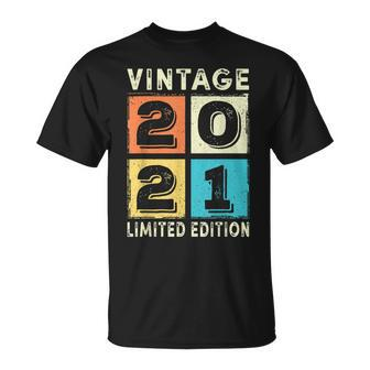 Born 2Nd Birthday Boy Vintage 2021 Limited Edition T-Shirt - Seseable