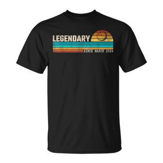 Bowlingspieler Legende Seit März 2024 Geburtstag T-Shirt - Seseable